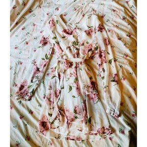 Floral Ruffled & Belted Dress🌸